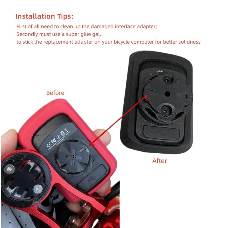 NELboNs Bike Computer GPS Mount Adapter Insert Kit Back Rotate Cover Replace Compatible with Gar min Edge 500/530/1050 Replacement Part Adapter Back Cover
