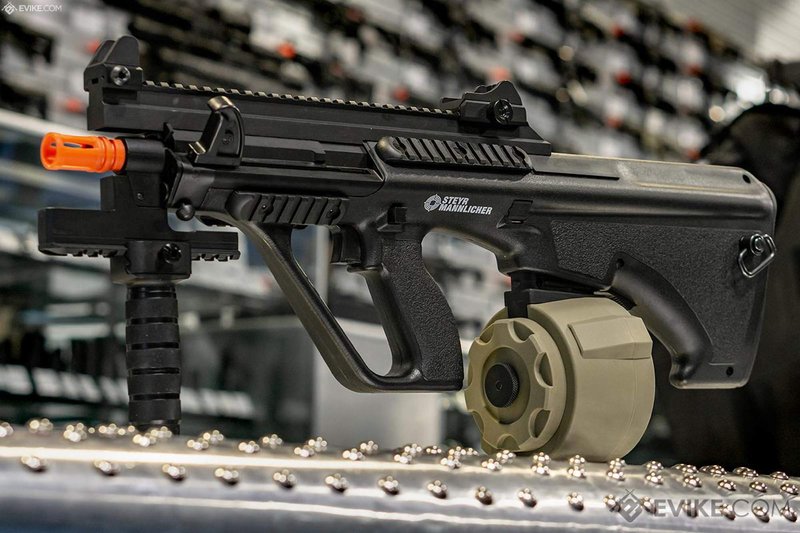 Evike Airsoft - Angel Custom 1500 Round Firestorm AEG Airsoft Drum Flashmag (Model: AK/Dark Earth)