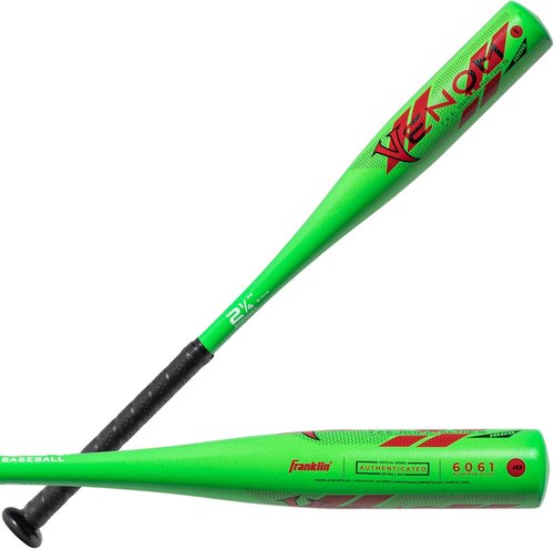 Franklin Sports Teeball Bat - Venom & Barracuda Aluminum Composite - USA Baseball Certified for Youth - Drop -10 to -13