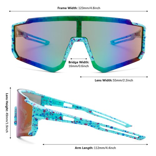 DYSAKER Youth Baseball Sunglasses for Boys Girls Age 4-12, Softball Cycling Sunglasses for Kids with Strap UV Sports Goggles