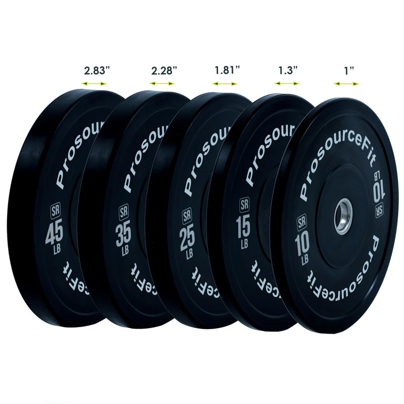 ProsourceFit Solid Rubber Bumper Plates (Sold Individually) with Steel Insert, 10lb, Power Lifting, Strength Training