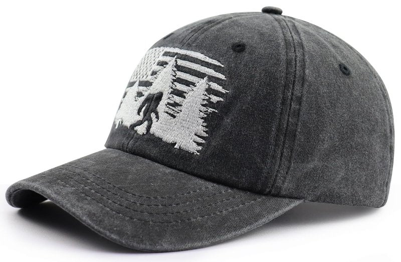 Bigfoot American Flag Gifts for Men Women, Sasquatch Military Hat, USA Army Big Foot Baseball Cap, Birthday Gifts for Sasquatch Lovers Hunter Camper