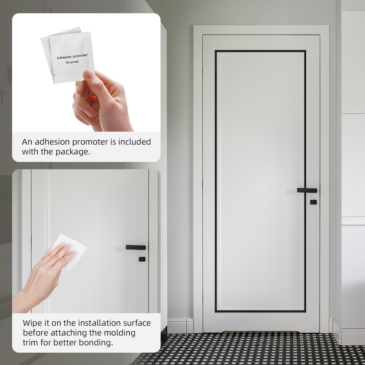 JSIWOTH 10Ft Peel and Stick Molding Trim, Flexible 0.79in Self-Adhesive Wall Trim, Inside & Outside Corner Protector, Baseboard Edge Guard for Walls, Windows, Tables, DIY Home Decoration