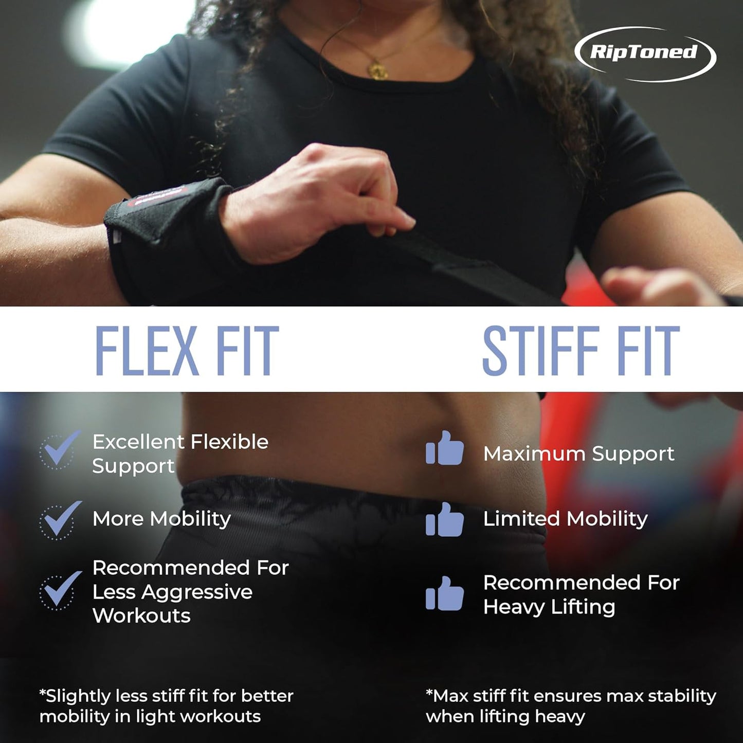 Rip Toned Wrist Wraps - USPA & USAPL Approved 18" Weightlifting Straps | Adjustable, Durable Support for Men & Women