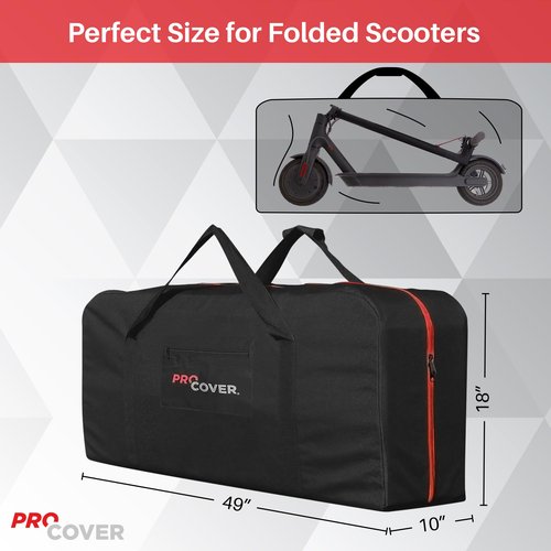 ProCover Premium transport bag for electric scooter, with backpack included. Compatible with all brands. Ideal to transport or store your scooter. Robust, universal and waterproof bag