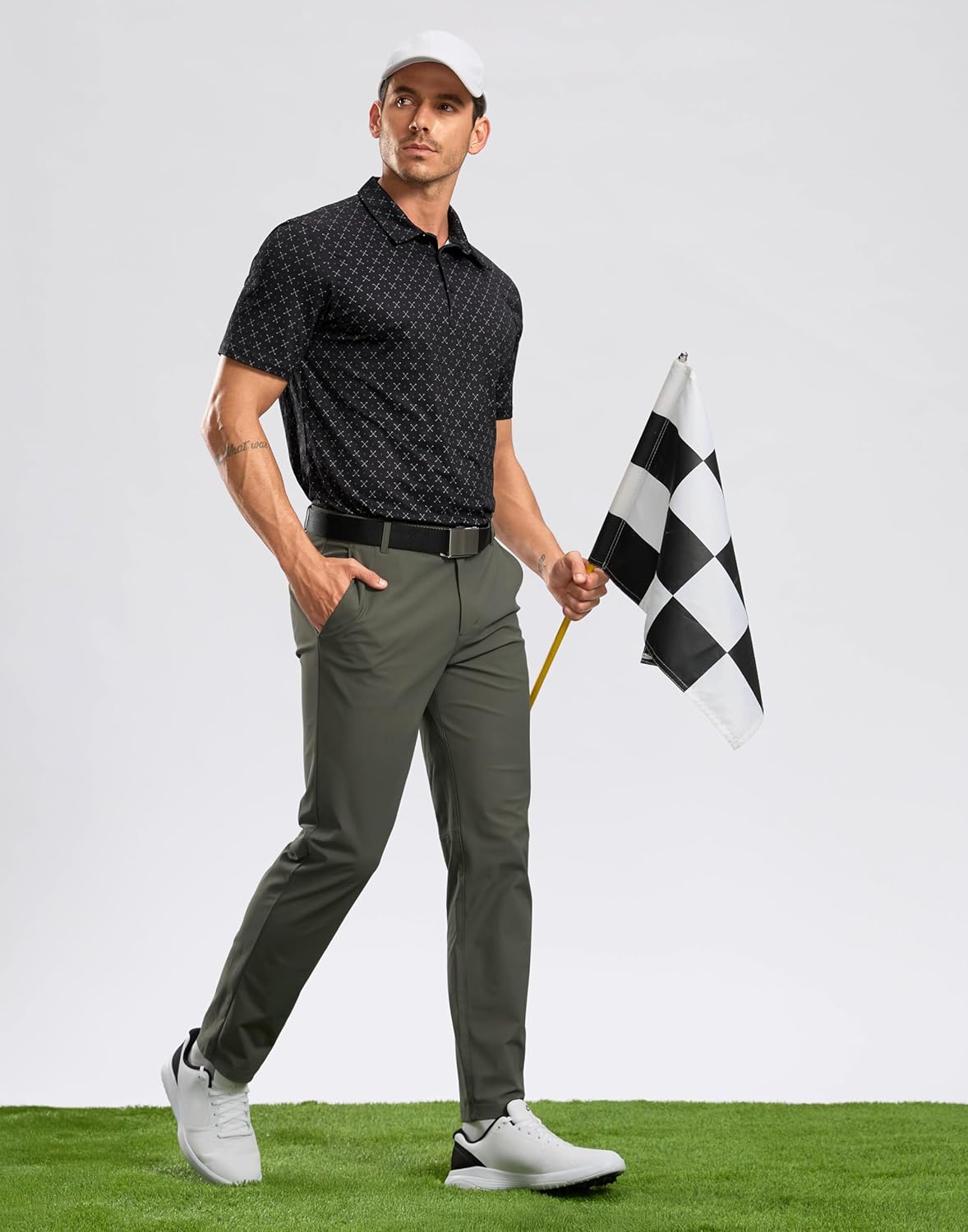 Skiennix Men's Golf Shirt - Short Sleeve Moisture-Wicking Polo | Casual Lightweight Design