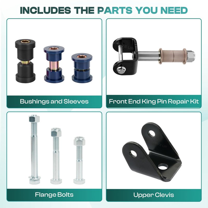 DRIVE UP Club Car DS Bushing Kit, Deluxe Club Car Front and Rear End Repair Bushing Kit for Club Car DS 1993-Up Gas and Electric Models