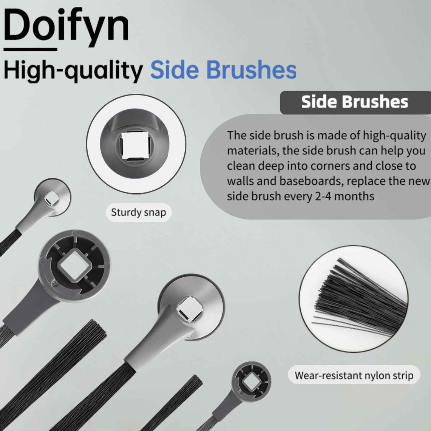 Replacement Parts Compatible with Shark AI AV2501S AV2511AE AV2501AE RV2502AE RV2610WA AV2510AOUS RV2520AOUS Robot Vacuum Cleaner, 1Main Brush, 2 motor pre-filters, 2Foam Filters, 6Side Brushes