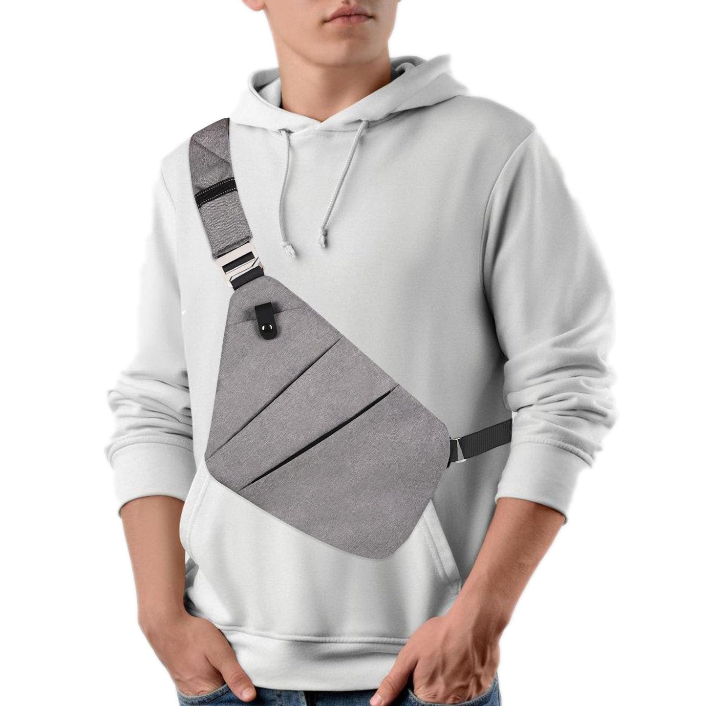 VADOO Sling Bag for Men and Women, Anti theft Crossbody Bag Lightweight Shoulder Chest Bag for Travel Gym Running