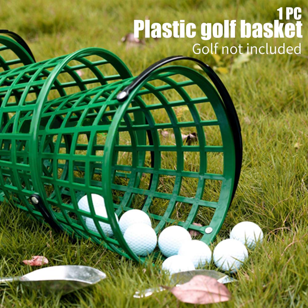 EMVANV Golf Ball Basket, Golf Ball Storage Bucket Container with Handle Outdoor Outside Sports Golf Club Accessories (25balls)