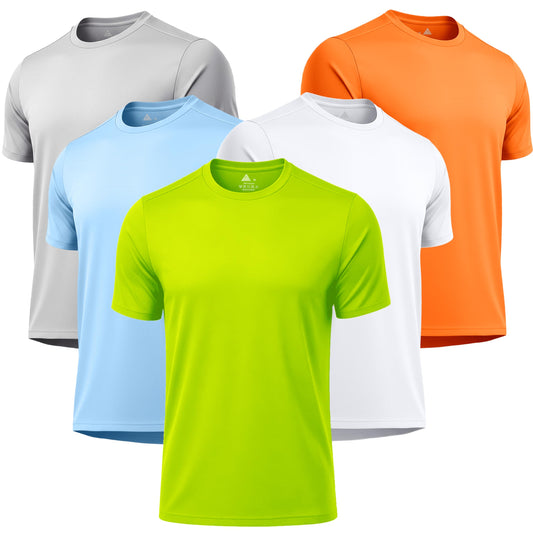 ZITY T-Shirts for Man Pack Short Sleeve UPF 50 Uv Blocking Fishing Athletic Shirt Fast Dry Breathable Swim Shirt for Beach Water Shirts for Men M