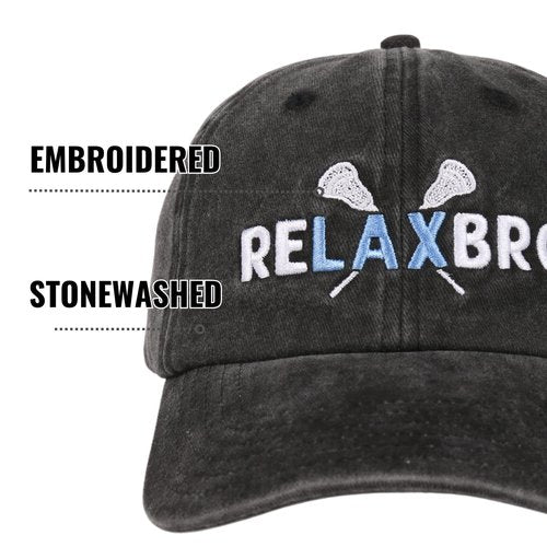 Lacrosse Gifts for Men/Boys, Funny Adjustable Embroidered Hat Cap