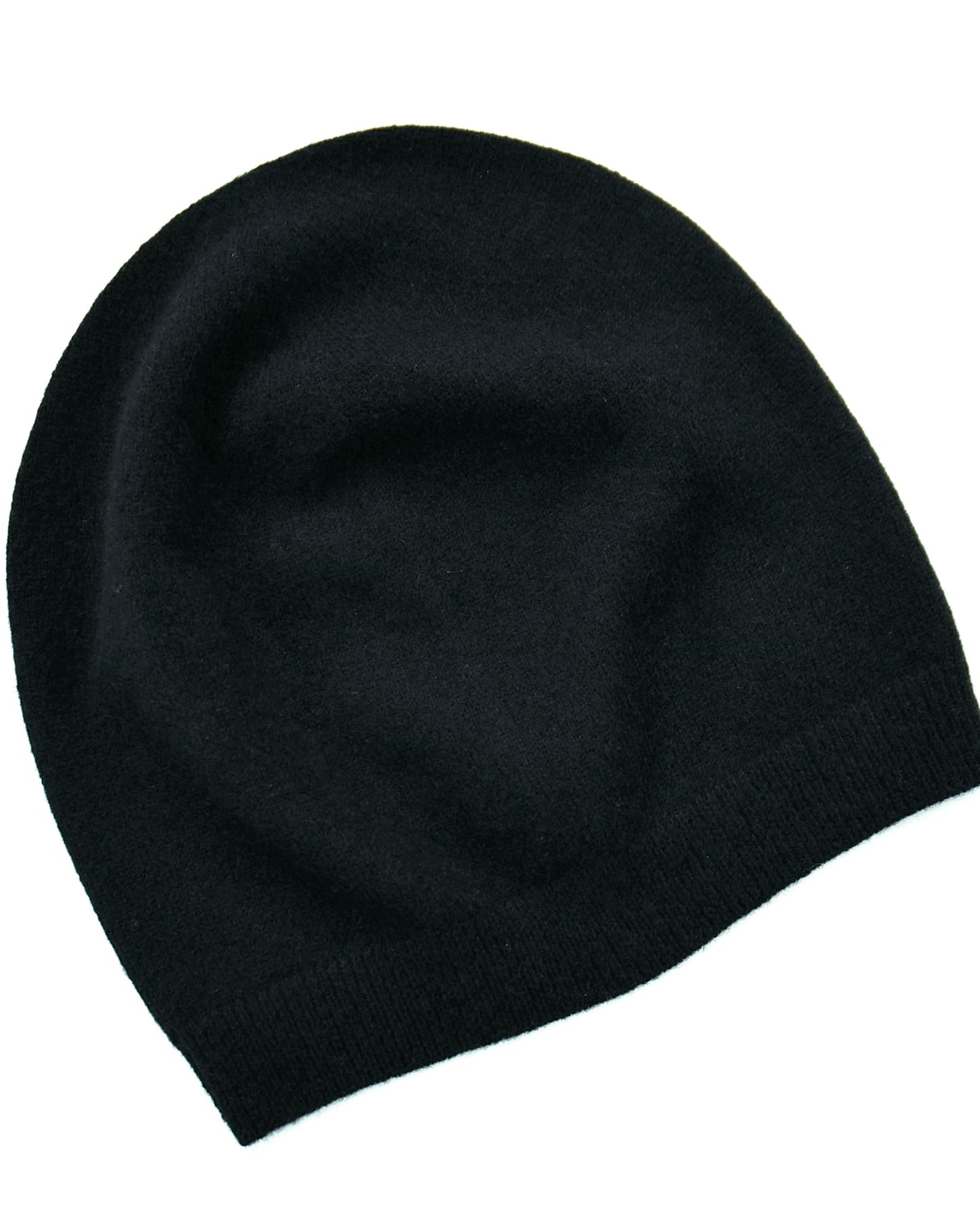 EILIZ 100% Pure Cashmere Beanie Unisex Skull Cap Lightweight Hat (US, Alpha, One Size, Black)
