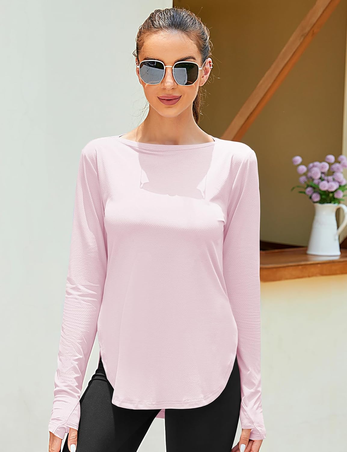 ZHENWEI Women's Long Sleeve Sun Shirt - Lightweight UV Protection UPF 50+ for Golf & Hiking