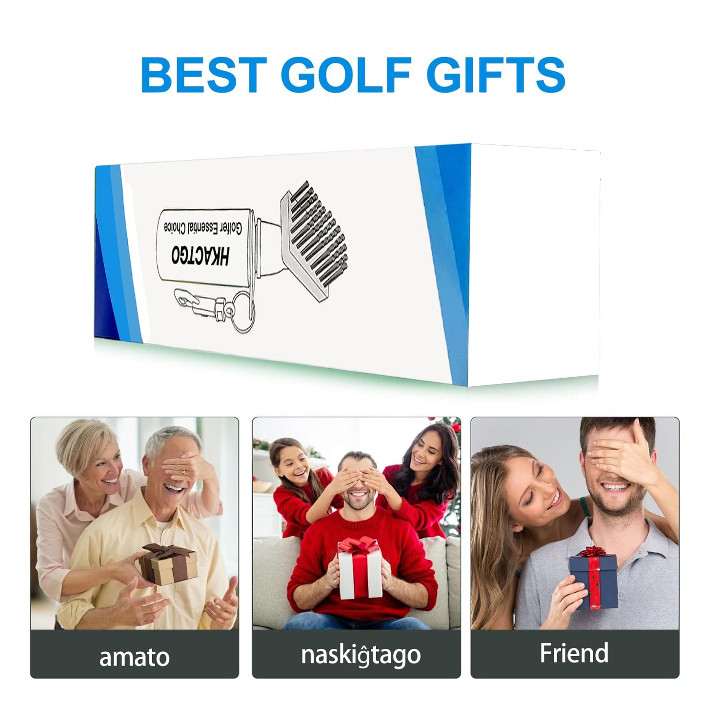 HKACTGO Golf Club Brush Cleaner with Clip and Squeeze Bottle 7.5 Inches Holds 4 Ounces Perfect for Keeping Your Golf Clubs Clean Durable and Portable Golf Accessories