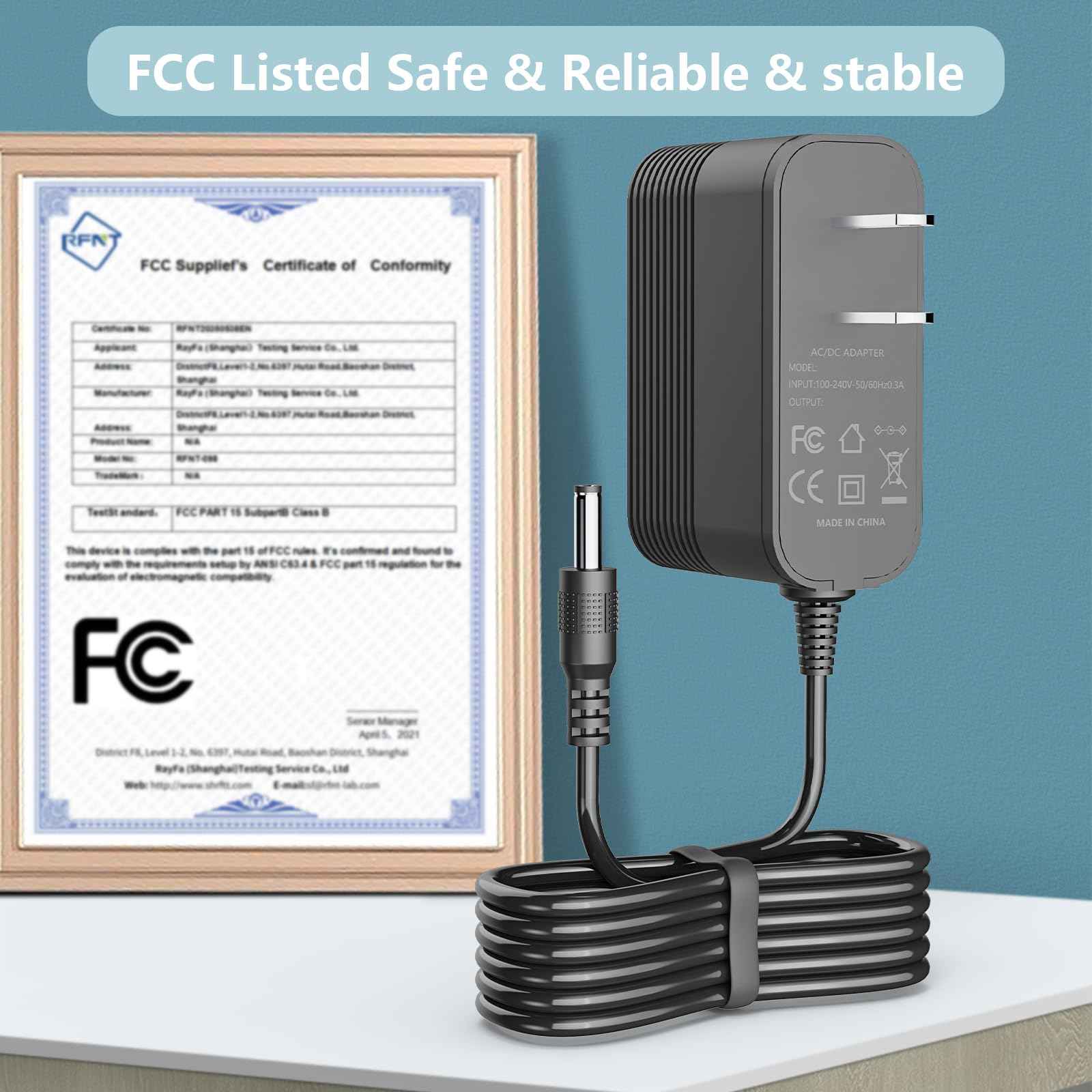 26V Charger for Cordless Vacuum Cleaner Replacement for Tikom V500, Suirviz U8 Cordless Stick Vacuum Cleaner Charger Adapter