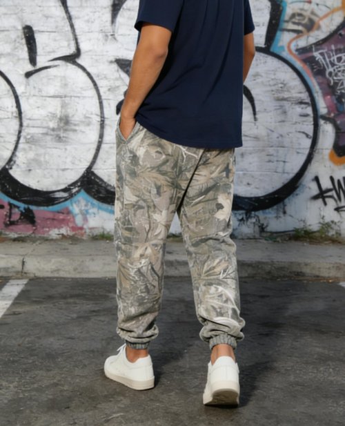 MSBESYOR Men’s Camo Baggy Sweatpants Graphic Print Workout Streetwear Joggers Pants for Men Fleece Sweats with Pockets