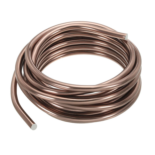 PATIKIL 6mm x 10.5ft Bonsai Training Wire, Aluminum Floral Wire Stems for Gardening, Brown