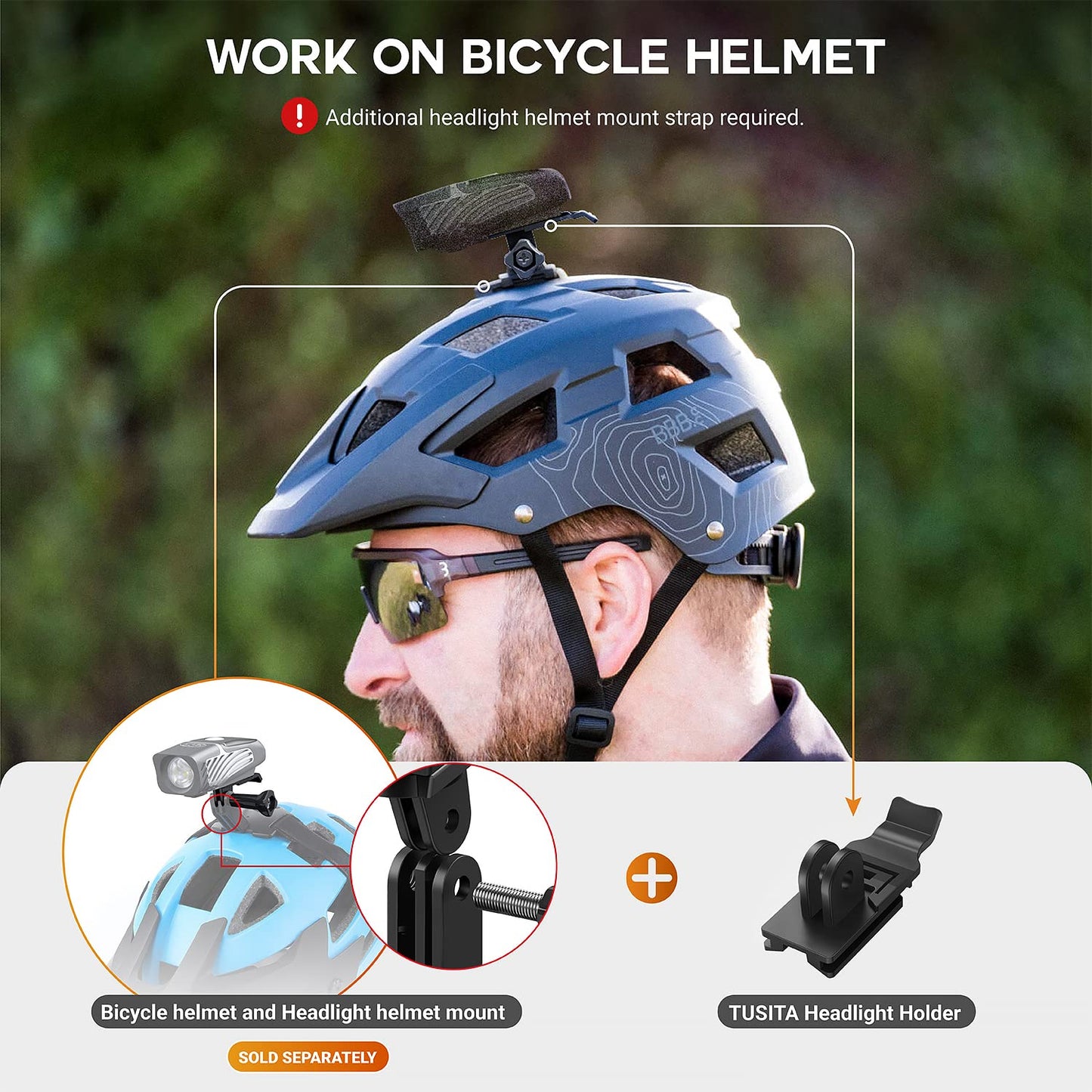 TUSITA Mount Adapter Compatible with Niterider Lumina,Lumina Micro, Mako Series Bike Headlight