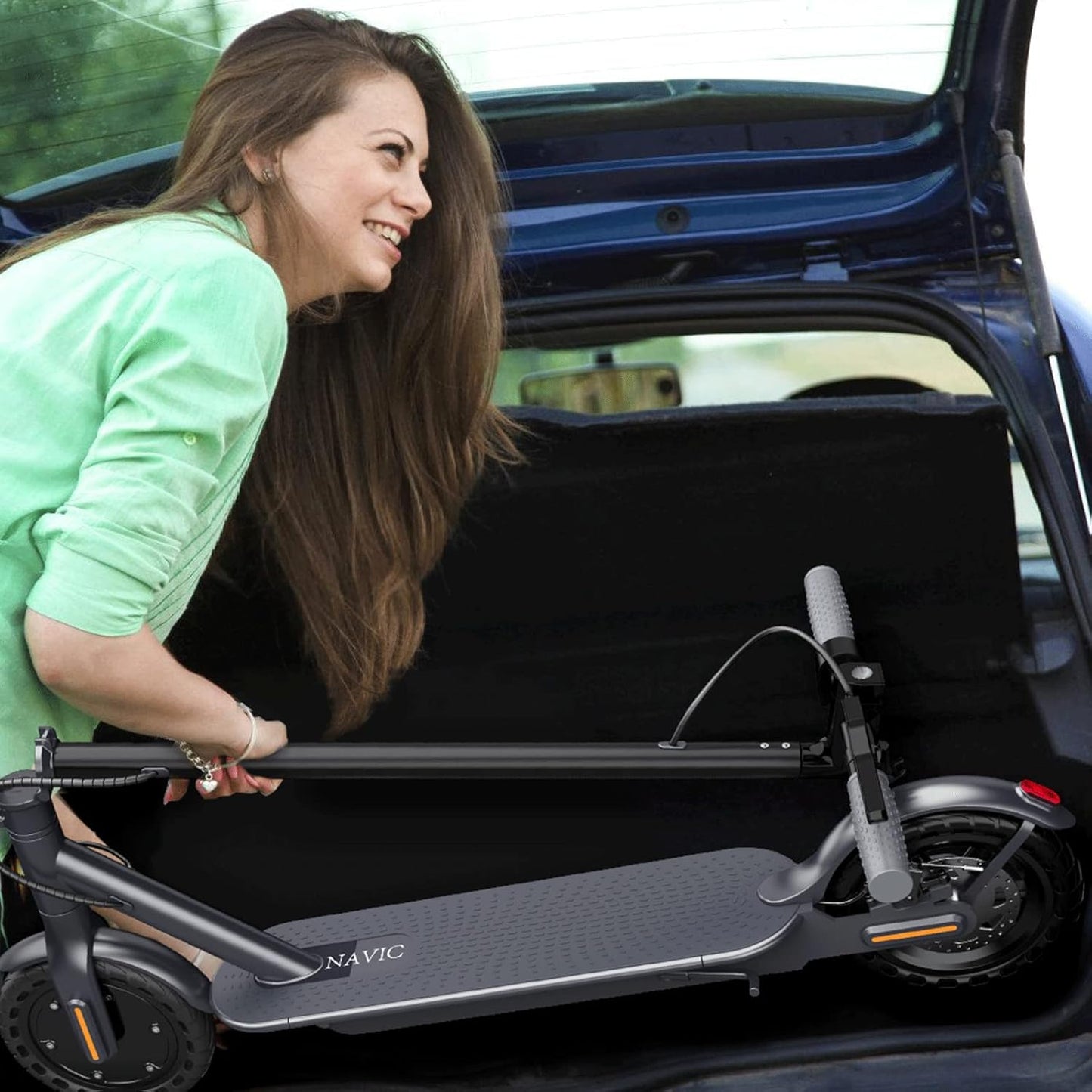 NAVIC Electric Scooter for Adults - Top Speed 22 MPH | 28-Mile Range | Dual Suspension & APP Control