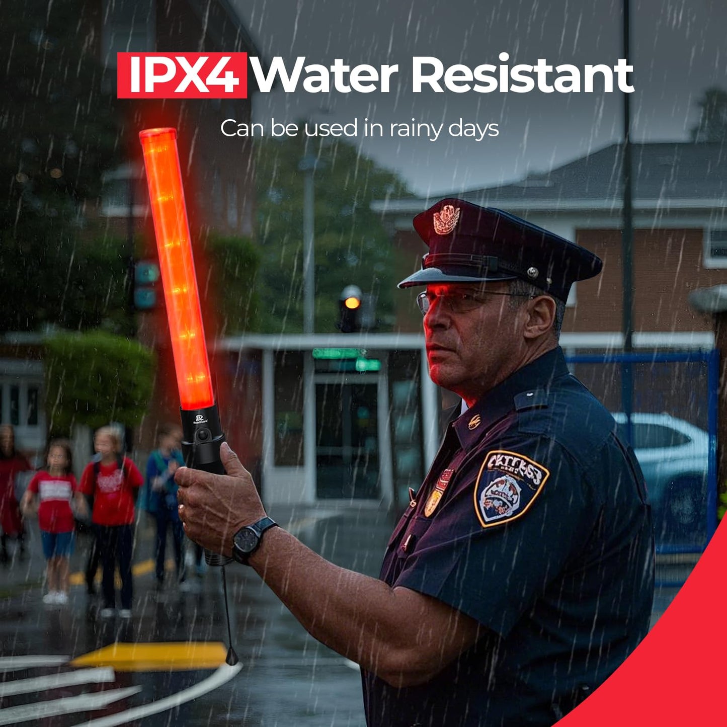 Traffic Wand 21 Inch, 2 Pack Air Traffic Control Lights with 2 Flashing Modes, Red Safety Signal Wands for Traffic Control, Airport, Parking, Car Directing