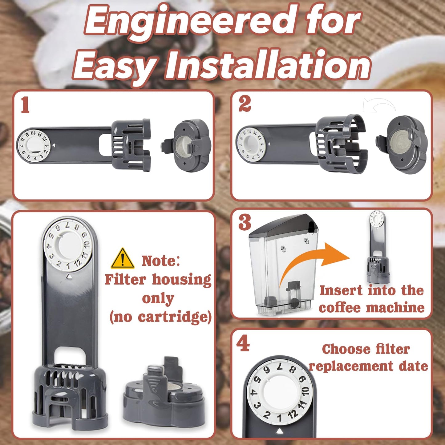 Upgrade Your Coffee Game with Replacement for Keurig Water Filter Holder - Compatible with Keurig 1.0 Brewers & Breville Coffee Makers - Great Café Water Filter Housing for Espresso and Coffee Machine