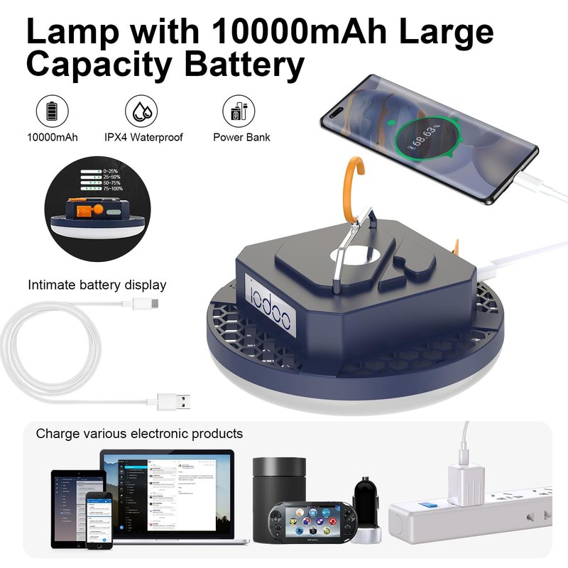 2025 Red Light Insect-Proof Camping Lamp for Stargazing 10000mAh Rechargeable 3000LM Tent Camping Light , Portable Led Red Lights 6500K 24 Hours Long Play Time , Outdoor Night Fishing Lantern