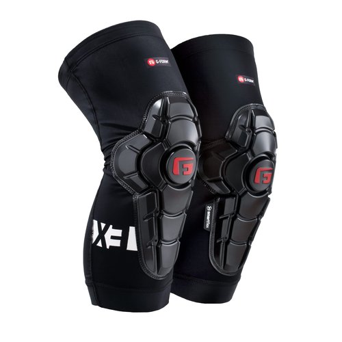 G-Form Pro-X3 Mountain Bike Knee Guards - Biking Knee Guards for Athletes - Knee Compression Sleeve for Mountain Biking & More - Protection Pads for Knee Support - Black, Youth S/M