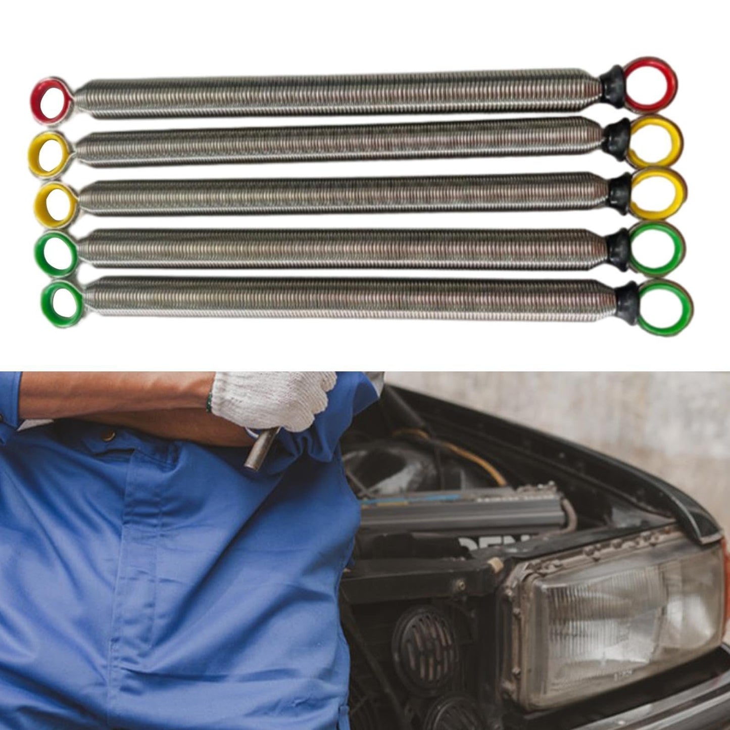 Colaxi 5pcs Pilates Reformer Pilate Equipment Accessories Wire Steel Tension Spring