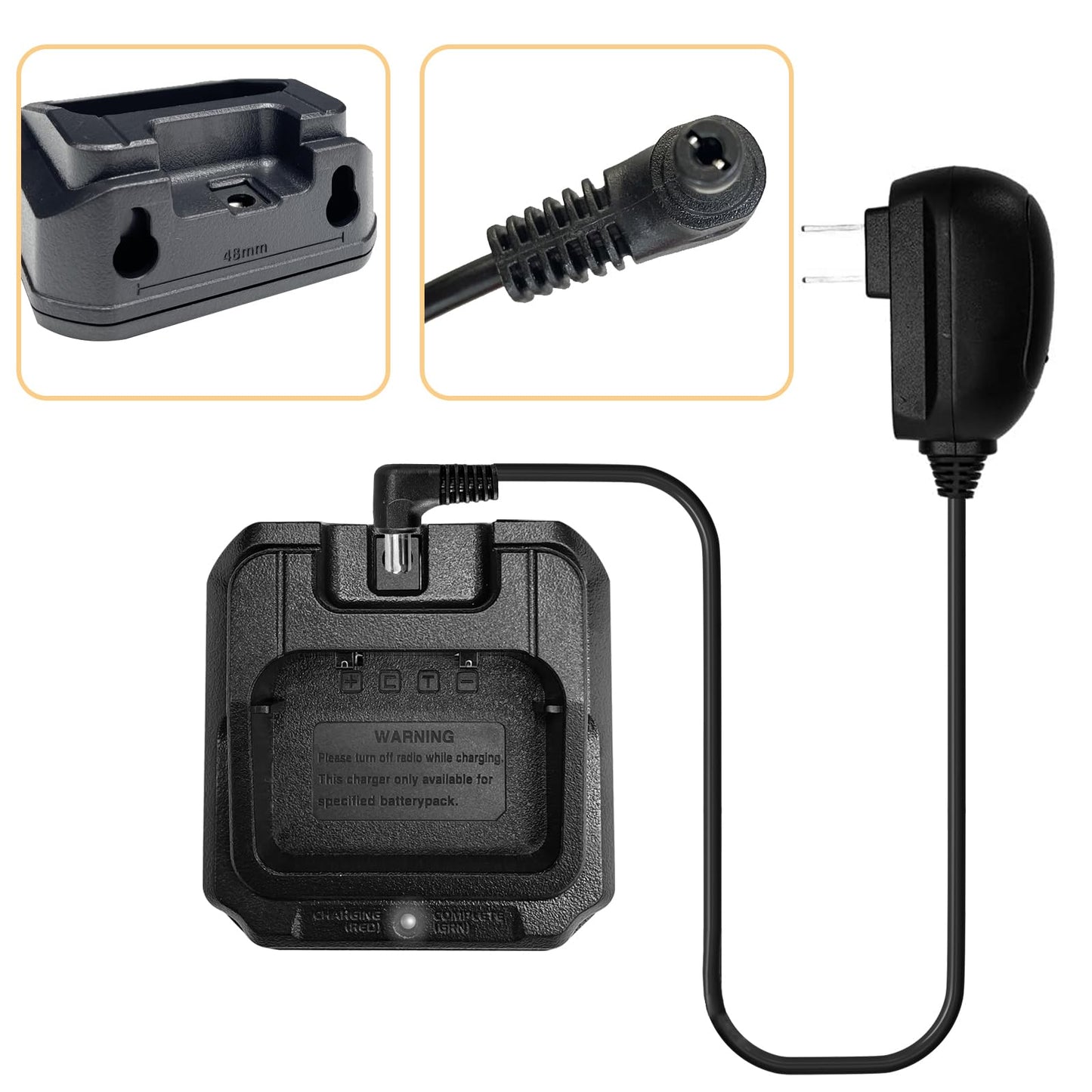 BAOFENG Battery Charger Base with US Adapter for BAOFENG Waterproof Two Way Radio V-9R Plus/UV-9R Plus MK1 /UV-9G /UV-9R Pro/UV-9R Pro V1/V2 /T57 /BF-T57 /GMRS-9R /BF-A58 /BF-9700 /UV-82WP