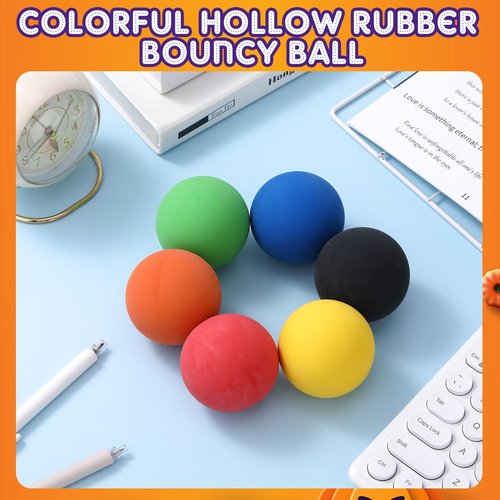 Vinsot 6 Pcs Rubber High Bounce Balls 2.36 Inch Rubber Bouncing Balls Colorful Large Bouncy Balls for Birthday Party Favors Gift Carnival Prize