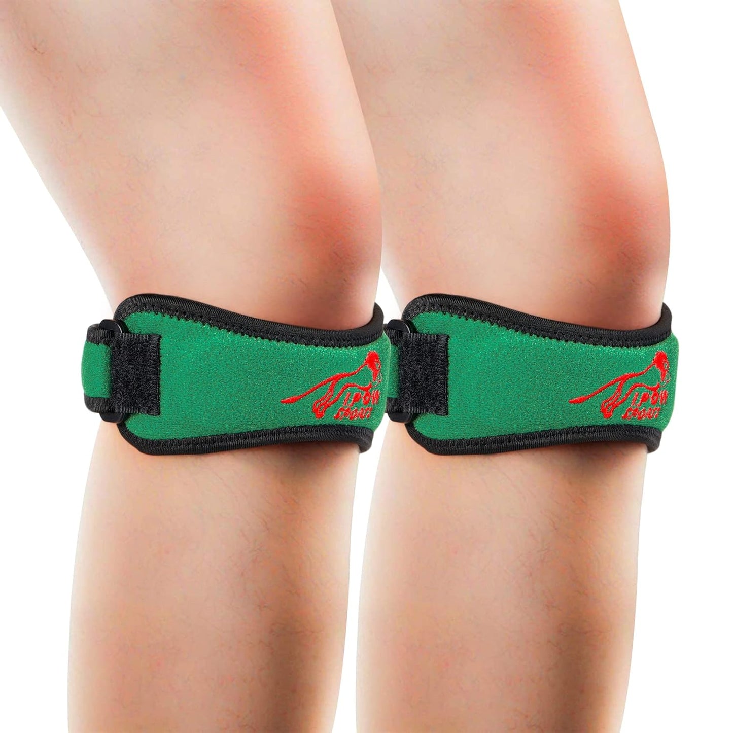 Skiennix Knee Strap - Adjustable Support for Pain Relief | Comfortable Green Design