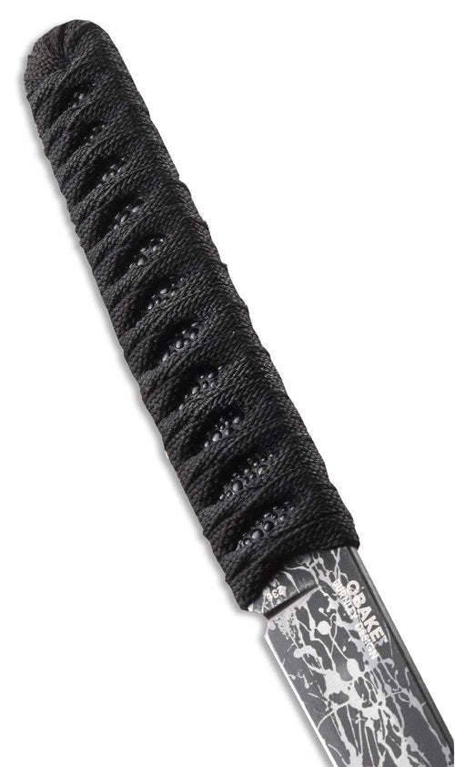 CRKT Obake Everyday Carry Fixed Blade Knife with Sheath: Stainless Steel Plain Edge Blade, Cord-Wrapped Stainless Steel Handle, 2367