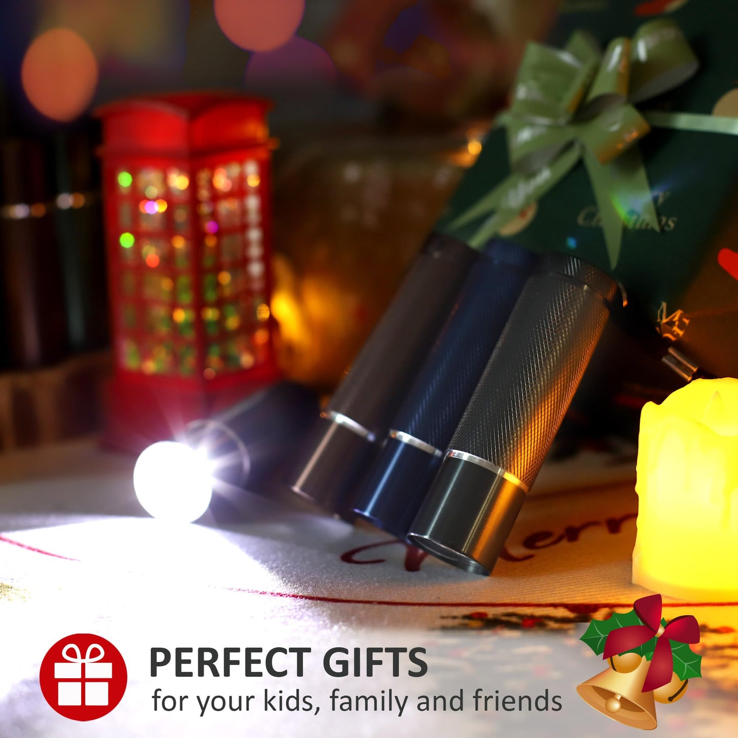 FASTPRO 12-Pack Flashlights Set, Aluminum LED Flashlights with AAA Batteries Included & Pre-Installed, Super Bright 100 Lumen Flashlight for Party Favors, Holiday Gifts, Camping, Hurricane Supplies