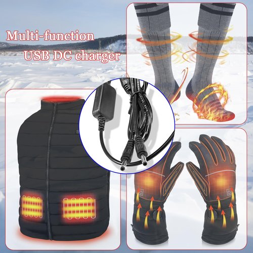 8.4V Heated Glove Charger for 7.4V SWB01 SWB03 2200 3000 3500mAh Li-Polymer Rechargeable Battery Charging for Socks, Jackets, Hats