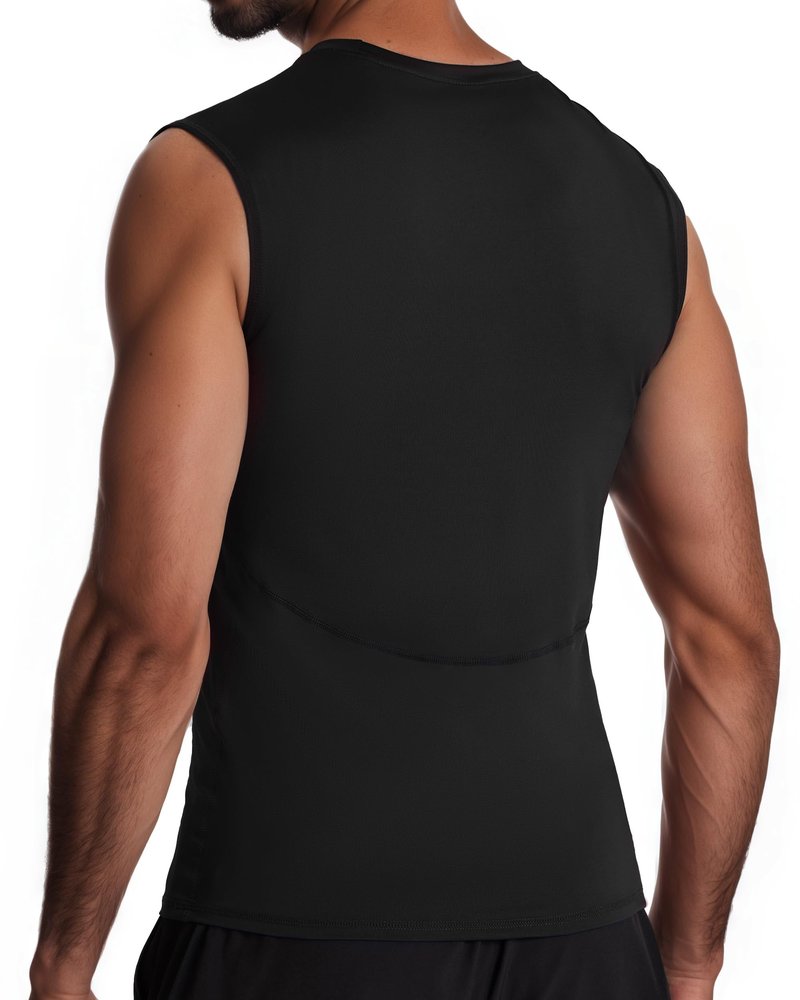 Twekfish 2 Pack Sleeveless Compression Shirt Men, Quick Dry Athletic Workout Tank Top, Gym Sports Base Layer Undershirts
