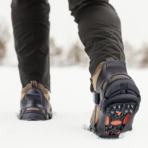Starrylake Ice Snow Traction Cleats with 24 Steel Studs Crampons Anti Slip for Walking, S