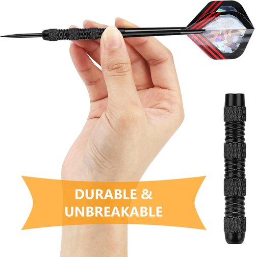 Accmor Steel Tip Darts - 18 Grams Professional Metal Darts Set for Dartboard | Precision Performance