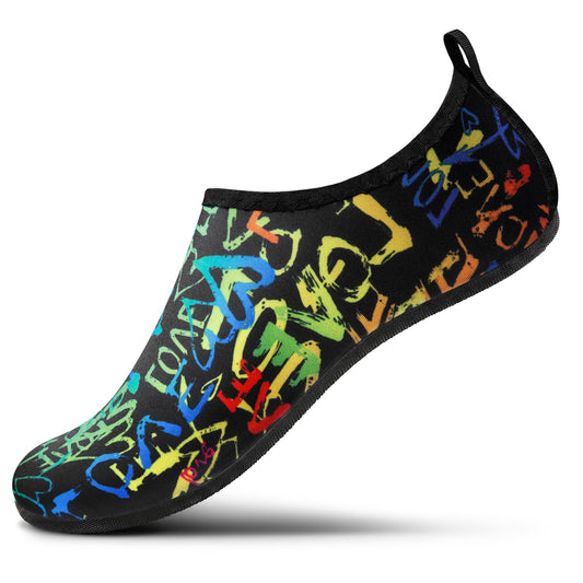 SEEKWAY Water Shoes Women Men Adult Quick-Dry Aqua Socks Barefoot Non Slip for Beach Swim River Pool Lake surf Black SK002(U)
