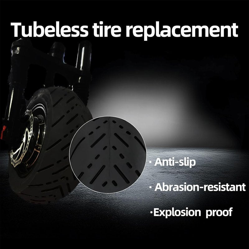 YONJILL 90/65-6.5 Self-Healing Electric Scooter Tire 11 Inch - Puncture Proof Tubeless Replacement Tire with Vibration Dampers, Compatible with Dualtron Zero 11X, Mini Pocket Bikes & City Commuter