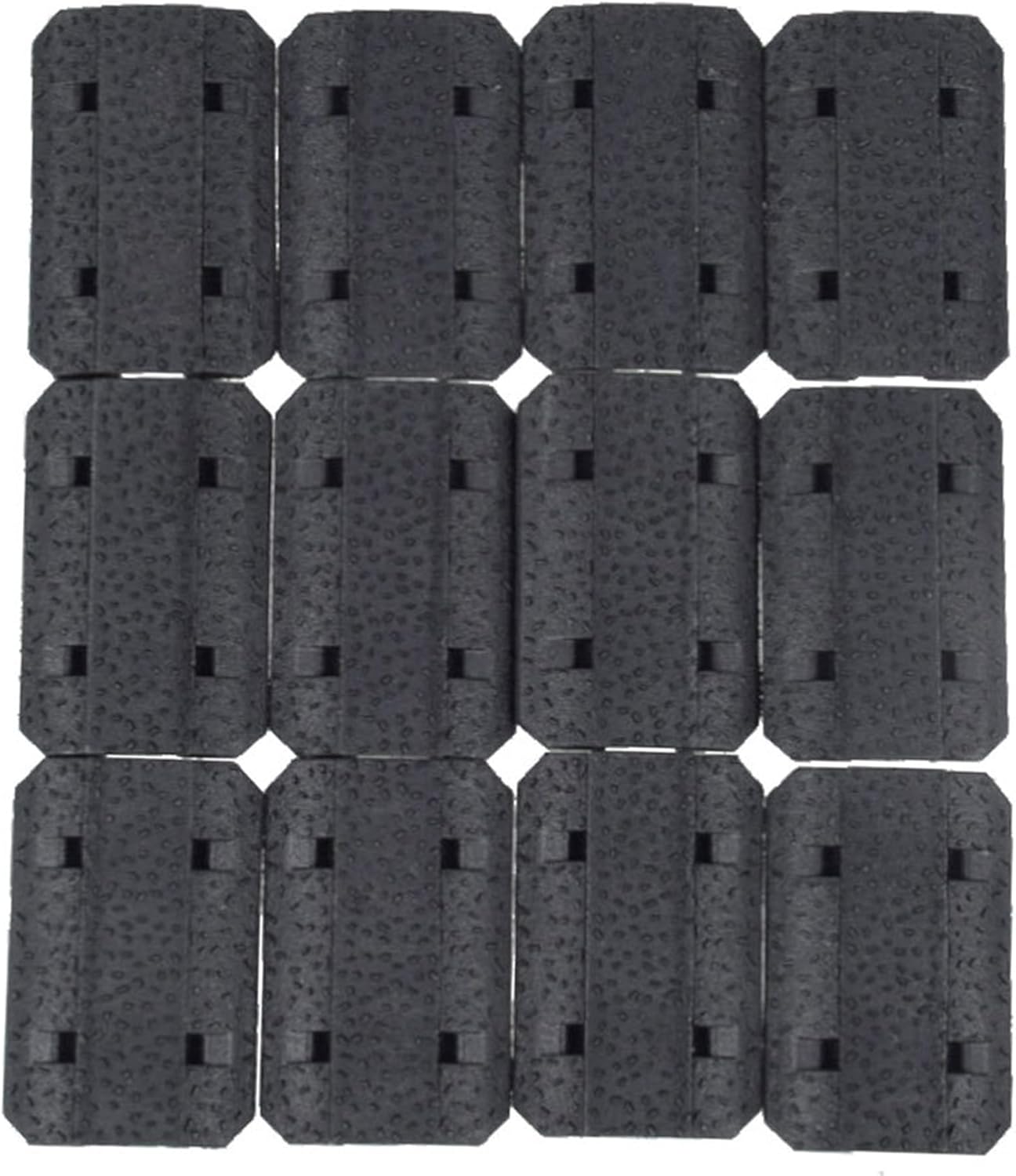Picatinny Rail 12-Pack | Durable Polymer M-Rail System in Sleek Black Finish
