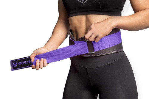 Women Weight Lifting Belt - High Performance Neoprene Back Support - Light Weight & Heavy Duty Core Support For WeightLifting and Fitness (Black/Purple, Small)