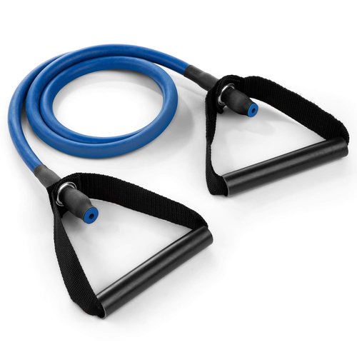 Champion Sports XP Resistance Tube Band – Heavy, Blue – Strength Training, Stretching, Rehab, Home Workout