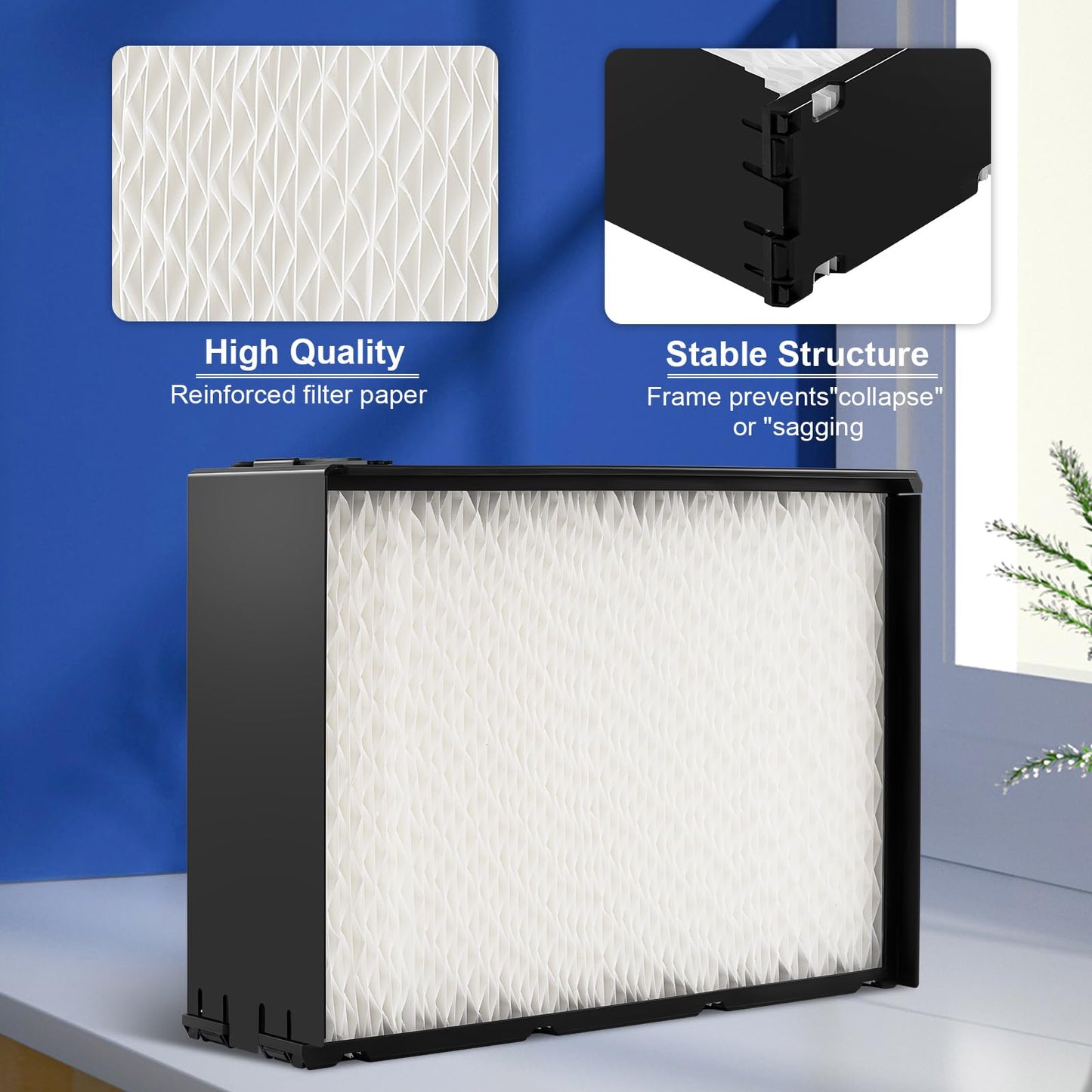 YUUCOO 3 Pack 1045 Humidifier Super Wick Filter Compatible with Essick Air AIRCARE H12300, H12300HB, H12400, H12400HB, H12600, H12600, H12001, H12AEUO, H12AUKP Series Humidifiers.