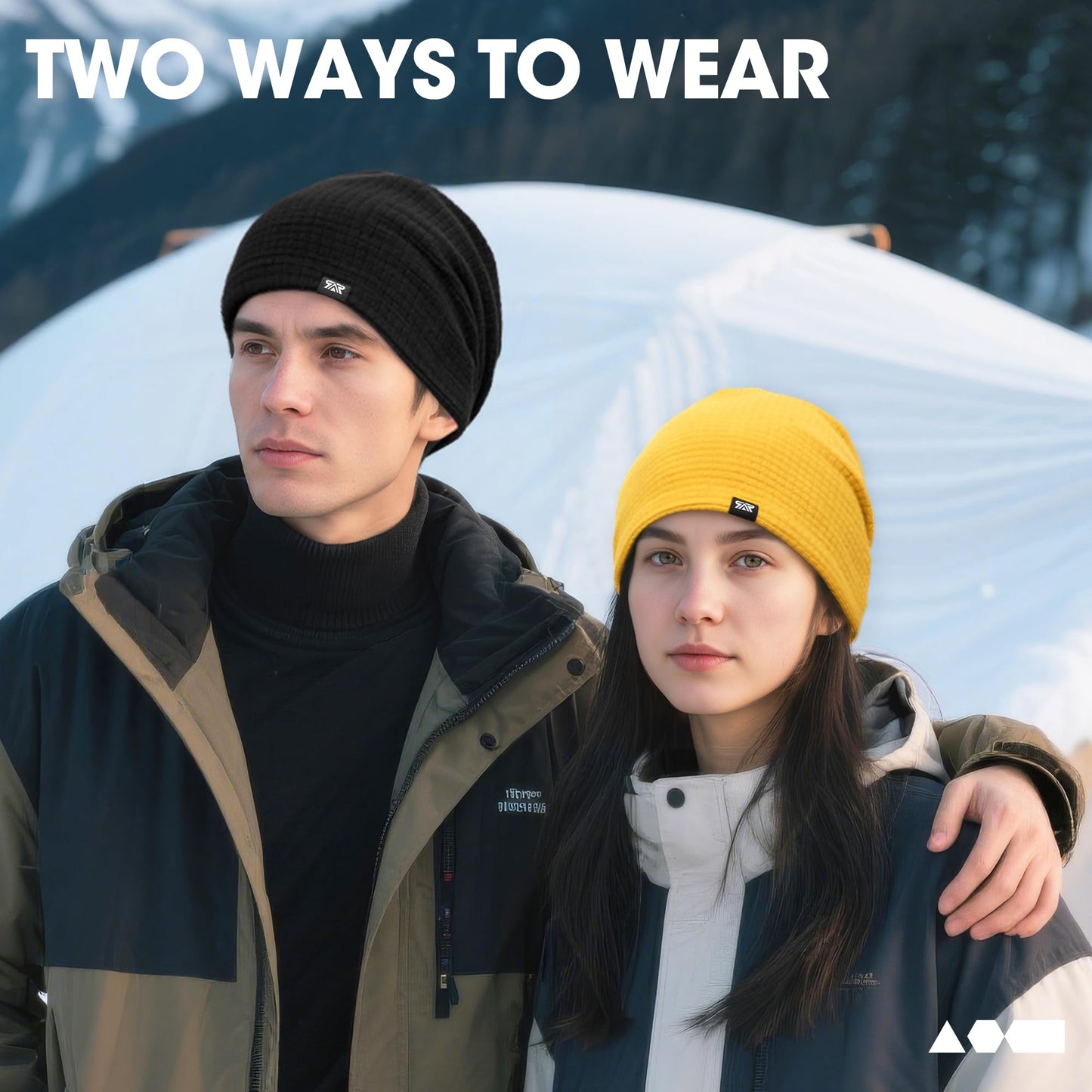 LONGLONG Warm Comfort Slouchy Beanie Hat - Deliciously Soft Daily Skull Cap,Lightweight Warm Beanie Sleep Hats, Men Women Black