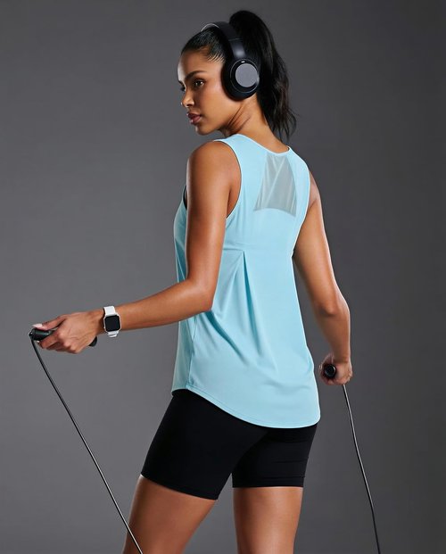 MAGCOMSEN Women's Athletic Tank Top - Quick Dry, Moisture-Wicking Mesh for Running & Yoga