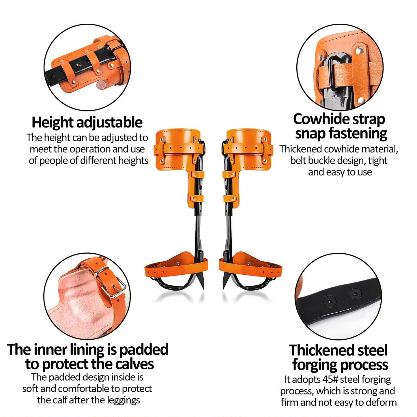 Gdsinstna Tree Climbing Spikes Set,Tree Climbing Gear, for Climbers, Fruit Picking