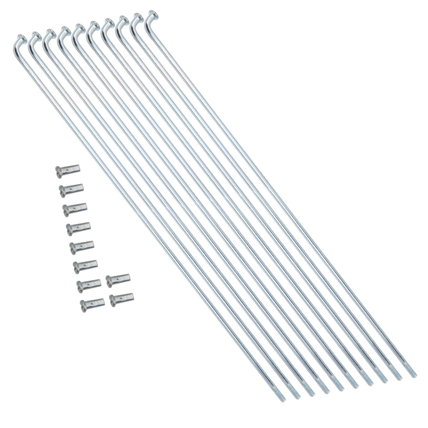 VGEBY Bike Spokes, 10pcs 80-310mm Stainless Steel Thickness Spokes 13G 2.2mm Cycling Accessory (220MM)