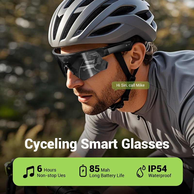 Blackview Bluetooth Sunglasses, UV400Protection, Bult in Mic & Speakers, Voice Assistant Compatible, 5.4 Bluetooth, Polarized Lens for Outdoor Activities