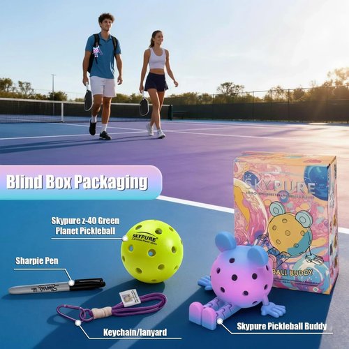 SKYPURE Pickleball Buddy Blind Box (Officially Licensed) Natural Corn Material Collect Lucky Edition to Win The Grand Prize Worth 220bucks Bonus a Free U.S. Signature Pen